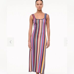 STAUD Multicolor Striped Maxi Dress